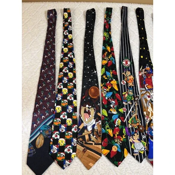 Vintage Looney Tunes 1993-96 Lot Of 8 Ties Sports And Holiday Themed See Details - Picture 12 of 16